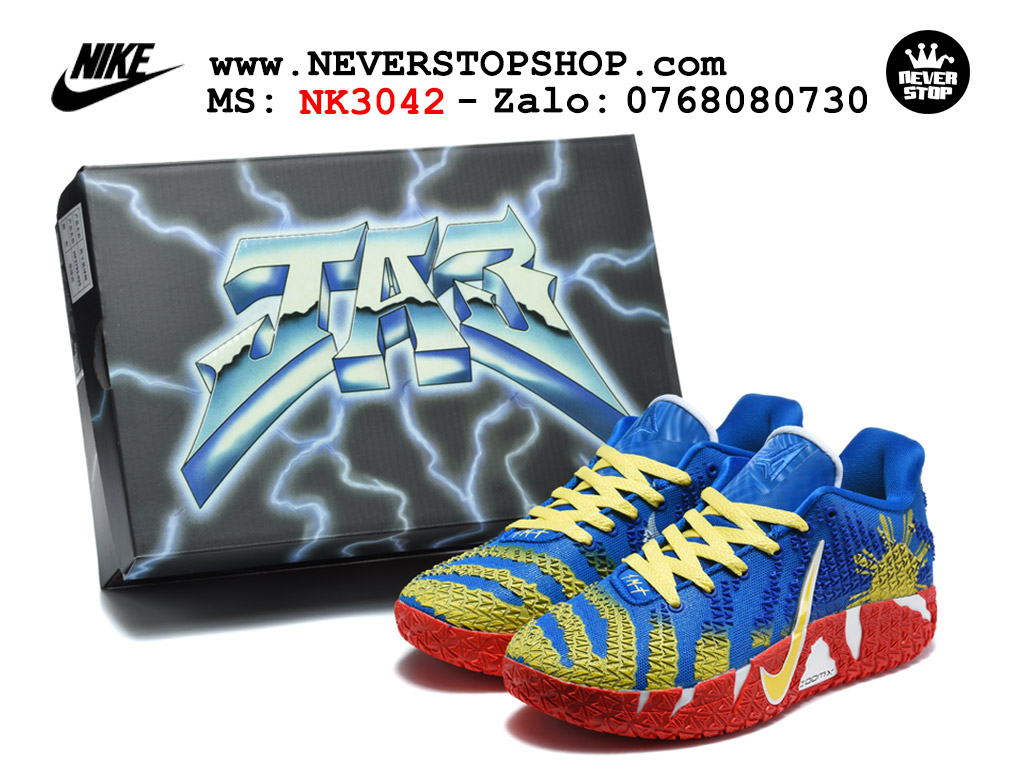 Giày thể thao nam nữ Nike Ja 3 Xanh Đỏ Vàng bản best quality siêu cấp replica 1:1 giá rẻ tại NeverStop Sneaker Shop Quận 3 HCM