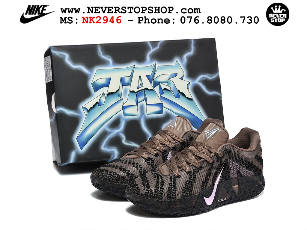 Giày bóng rổ nam NIKE JA 3 SHOWSTOPPER like auth hàng chuẩn replica 1:1 cao cấp, giá rẻ tốt nhất tại NeverStop Sneaker Shop Hồ Chí Minh Giày thể thao nam nữ Nike Ja 3 Nâu Đen bản best quality siêu cấp replica 1:1 giá rẻ tại NeverStop Sneaker Shop Quận 3 HCM