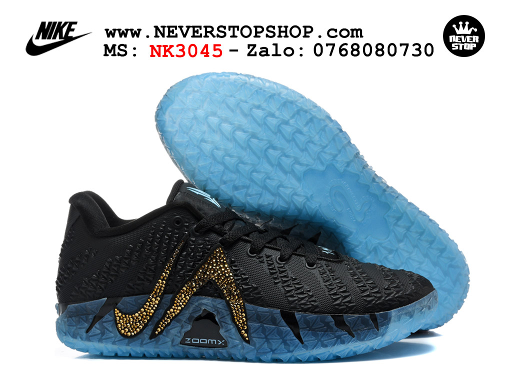 Giày thể thao nam nữ Nike Ja 3 Đen Xanh bản best quality siêu cấp replica 1:1 giá rẻ tại NeverStop Sneaker Shop Quận 3 HCM