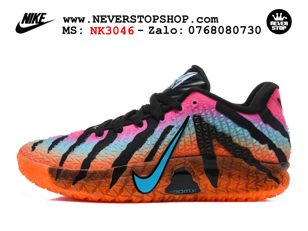 Giày thể thao nam nữ Nike Ja 3 Đen Cam Xanh bản best quality siêu cấp replica 1:1 giá rẻ tại NeverStop Sneaker Shop Quận 3 HCM
