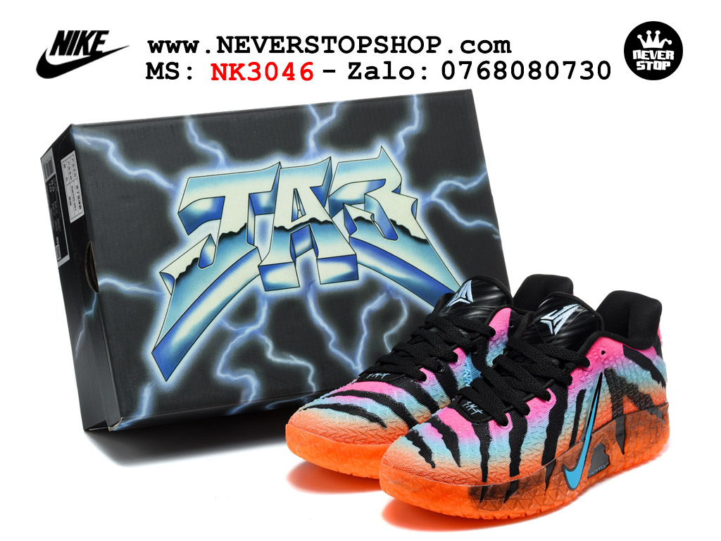Giày thể thao nam nữ Nike Ja 3 Đen Cam Xanh bản best quality siêu cấp replica 1:1 giá rẻ tại NeverStop Sneaker Shop Quận 3 HCM
