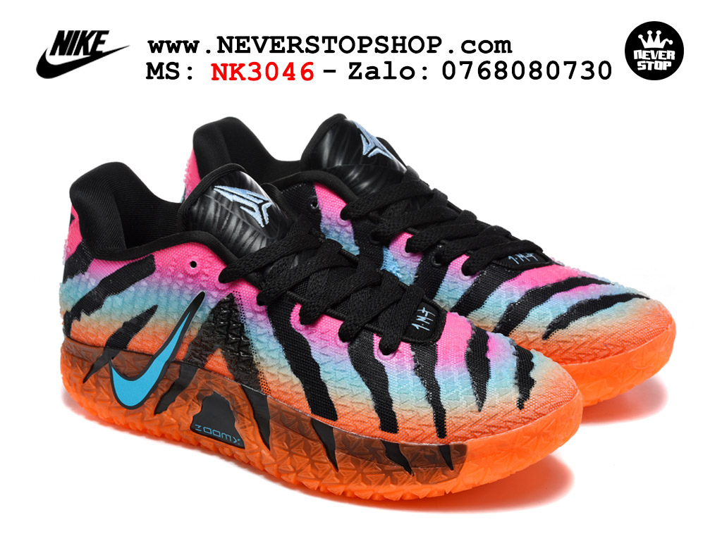 Giày thể thao nam nữ Nike Ja 3 Đen Cam Xanh bản best quality siêu cấp replica 1:1 giá rẻ tại NeverStop Sneaker Shop Quận 3 HCM