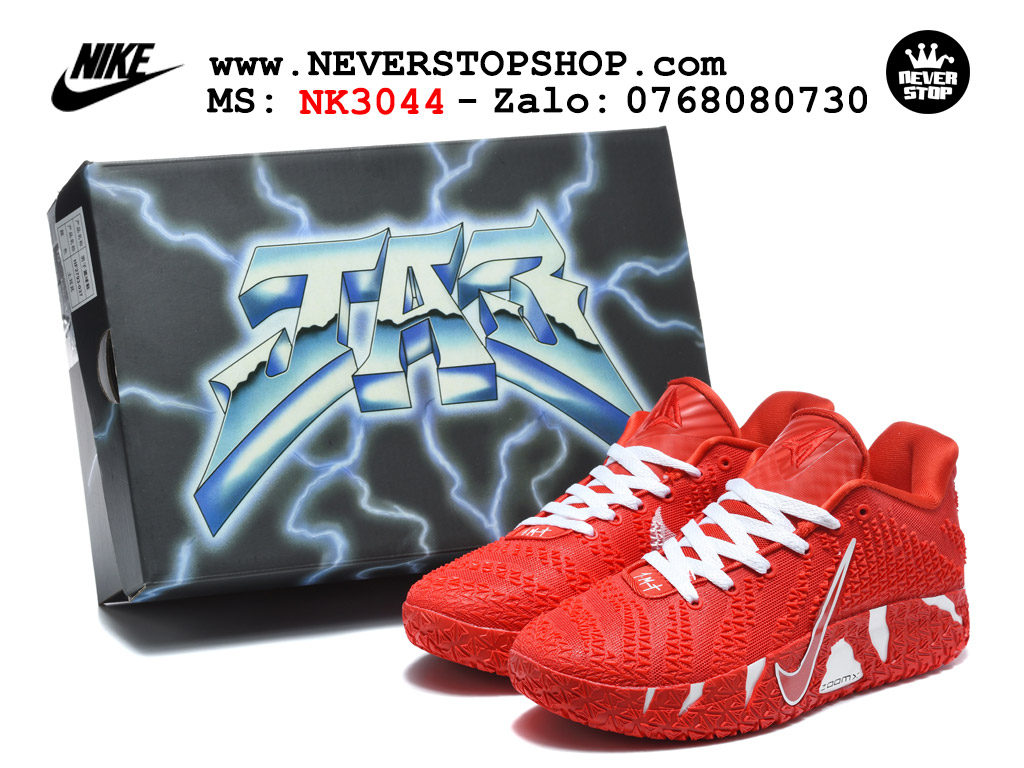 Giày thể thao nam nữ Nike Ja 3 Đỏ Trắng bản best quality siêu cấp replica 1:1 giá rẻ tại NeverStop Sneaker Shop Quận 3 HCM