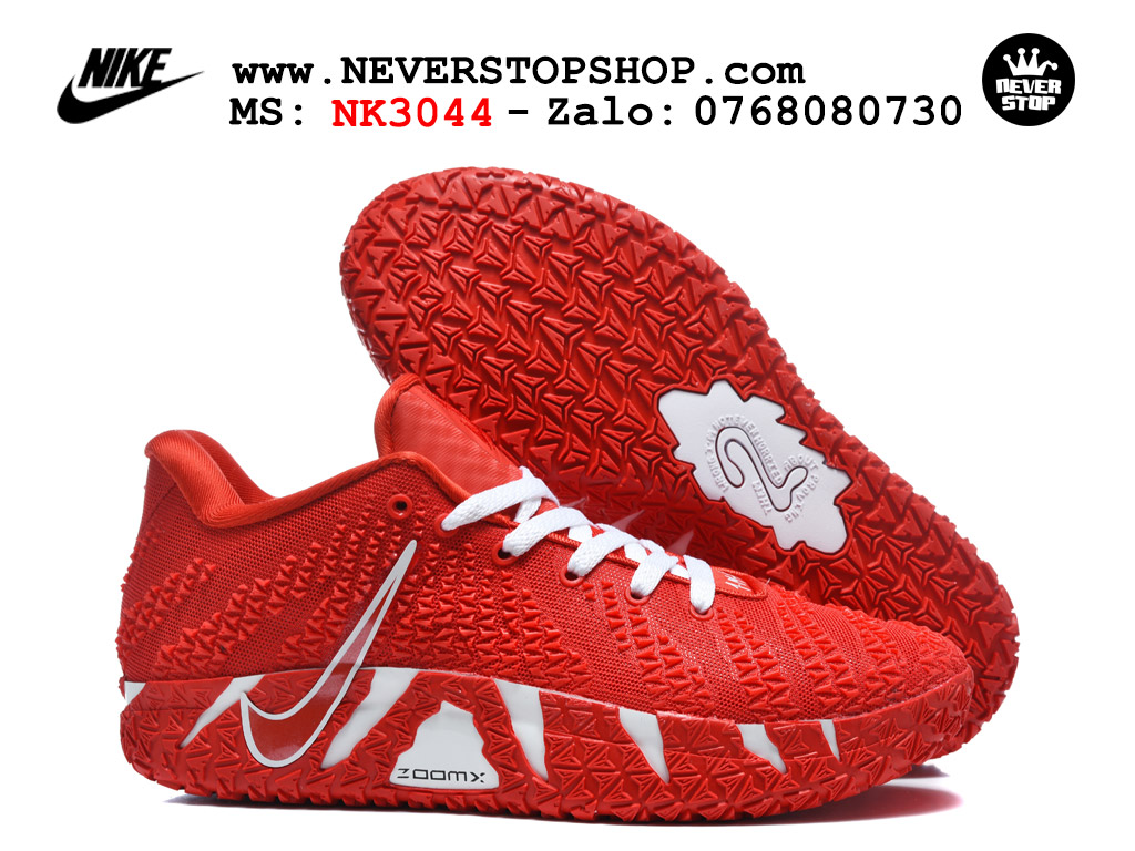 Giày thể thao nam nữ Nike Ja 3 Đỏ Trắng bản best quality siêu cấp replica 1:1 giá rẻ tại NeverStop Sneaker Shop Quận 3 HCM