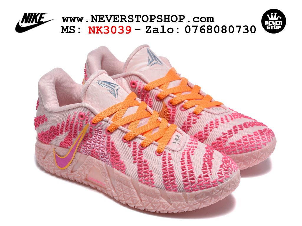 Giày thể thao nam nữ Nike Ja 3 Hồng Vàng bản best quality siêu cấp replica 1:1 giá rẻ tại NeverStop Sneaker Shop Quận 3 HCM