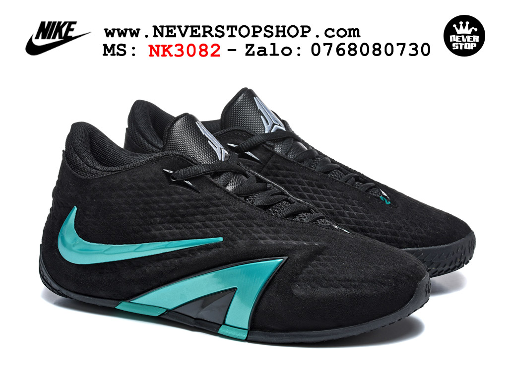 Giày bóng rổ nam nữ NIKE JA 4 BLACK AQUA like auth hàng chuẩn replica 1:1 cao cấp, giá rẻ tốt nhất tại NeverStop Sneaker Shop Saigon Giày bóng rổ NIKE JA 4 ĐEN XANH best quality siêu cấp replica 1:1 giá rẻ tại NeverStop Sneaker Shop Quận 3 HCM
