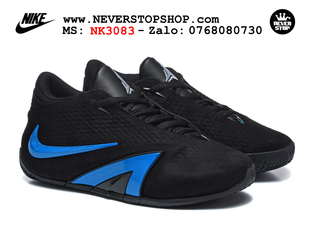 Giày bóng rổ nam nữ NIKE JA 4 BLACK BLUE like auth hàng chuẩn replica 1:1 cao cấp, giá rẻ tốt nhất tại NeverStop Sneaker Shop Saigon Giày bóng rổ NIKE JA 4 ĐEN XANH best quality siêu cấp replica 1:1 giá rẻ tại NeverStop Sneaker Shop Quận 3 HCM