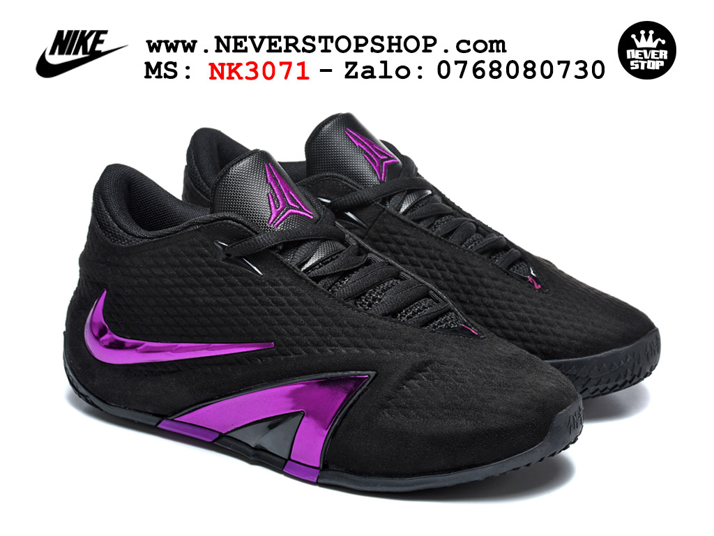 Giày bóng rổ nam nữ NIKE JA 4 BLACK PURPLE like auth hàng chuẩn replica 1:1 cao cấp, giá rẻ tốt nhất tại NeverStop Sneaker Shop Hồ Chi Minh Giày bóng rổ NIKE JA 4 ĐEN TÍM best quality siêu cấp replica 1:1 giá rẻ tại NeverStop Sneaker Shop Quận 3 HCM