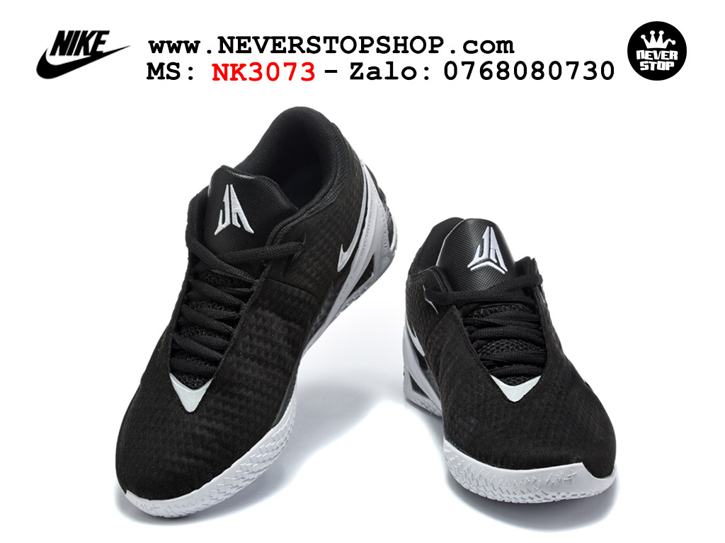 Giày bóng rổ nam nữ NIKE JA 4 BLACK WHITE like auth hàng chuẩn replica 1:1 cao cấp, giá rẻ tốt nhất tại NeverStop Sneaker Shop Hồ Chi Minh Giày bóng rổ NIKE JA 4 Đen Trắng best quality siêu cấp replica 1:1 giá rẻ tại NeverStop Sneaker Shop Quận 3 HCM