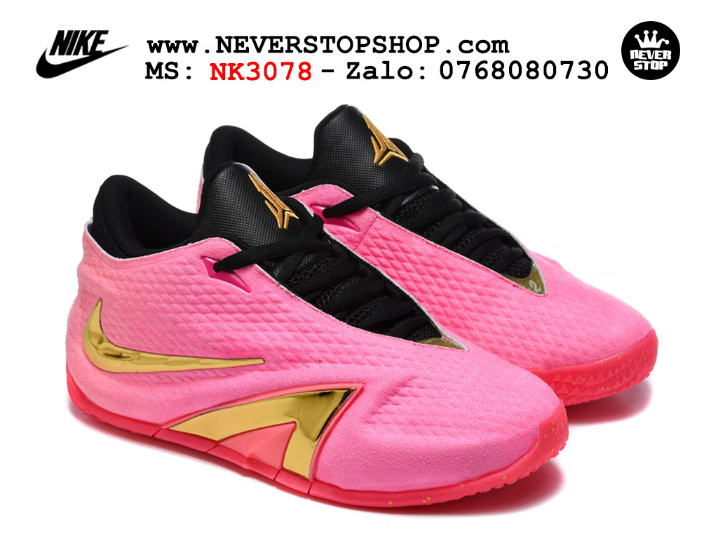 Giày bóng rổ nam nữ NIKE JA 4 RISE PINK GOLD like auth hàng chuẩn replica 1:1 cao cấp, giá rẻ tốt nhất tại NeverStop Sneaker Shop Hồ Chi Minh Giày bóng rổ NIKE JA 4 Hồng Gold best quality siêu cấp replica 1:1 giá rẻ tại NeverStop Sneaker Shop Quận 3 HCM