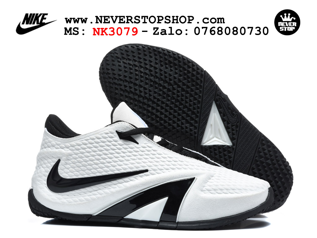 Giày bóng rổ nam nữ NIKE JA 4 WHITE BLACK like auth hàng chuẩn replica 1:1 cao cấp, giá rẻ tốt nhất tại NeverStop Sneaker Shop Hồ Chi Minh Giày bóng rổ NIKE JA 4 Trắng Đen best quality siêu cấp replica 1:1 giá rẻ tại NeverStop Sneaker Shop Quận 3 HCM