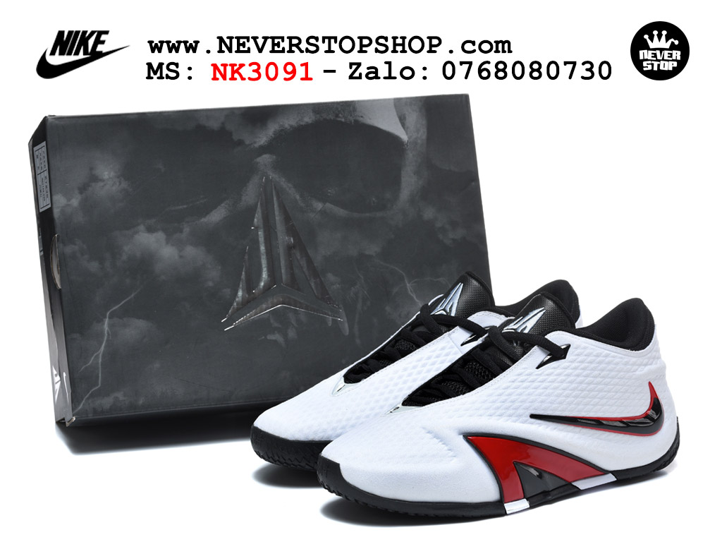 Giày bóng rổ nam nữ NIKE JA 4 WHITE RED BLACK like auth hàng chuẩn replica 1:1 cao cấp, giá rẻ tốt nhất tại NeverStop Sneaker Shop Saigon Giày bóng rổ NIKE JA 4 TRẮNG ĐỎ ĐEN best quality siêu cấp replica 1:1 giá rẻ tại NeverStop Sneaker Shop Quận 3 HCM