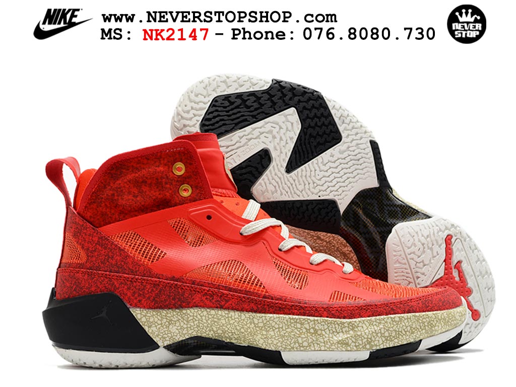 Giày bóng rổ nam nữ Nike Jordan 37 Đỏ Đen bản đẹp loại siêu cấp replica 1:1 giá rẻ tại NeverStop Sneaker Shop Quận 3 HCM