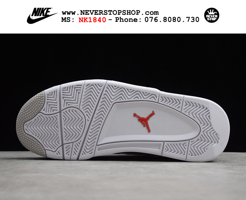 Giày bóng rổ Nike Air Jordan 4 Trắng Xám hàng replica 1:1 chuẩn siêu cấp giá tốt HCM