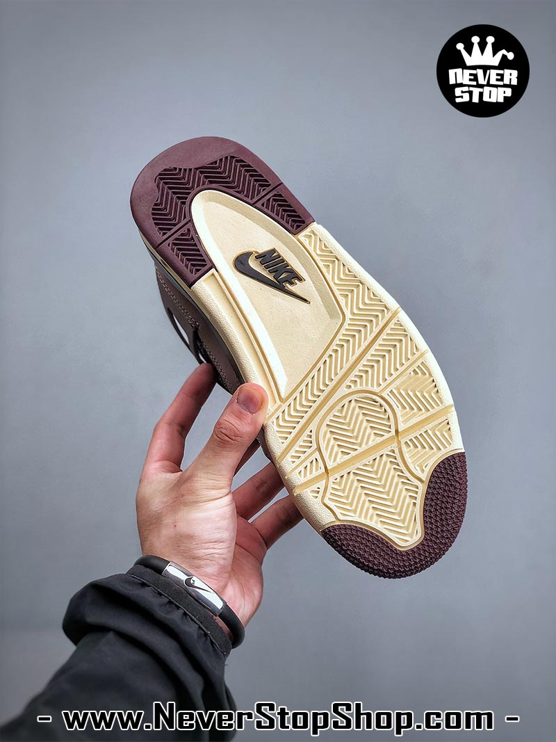 Giày thể thao Nike Air Jordan 4 Tím Vàng hàng đẹp siêu cấp like auth replica 1:1 giá rẻ tại NeverStop Sneaker Shop Quận 3 HCM