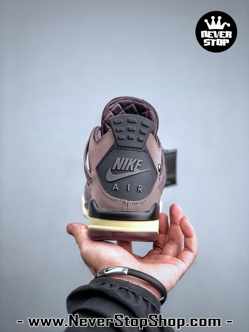 Giày thể thao Nike Air Jordan 4 Tím Vàng hàng đẹp siêu cấp like auth replica 1:1 giá rẻ tại NeverStop Sneaker Shop Quận 3 HCM