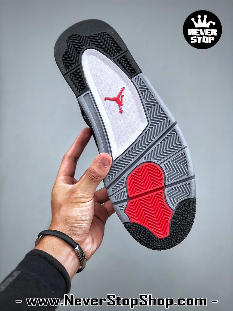 Giày thể thao Nike Air Jordan 4 Đen Xám hàng đẹp siêu cấp like auth replica 1:1 giá rẻ tại NeverStop Sneaker Shop Quận 3 HCM