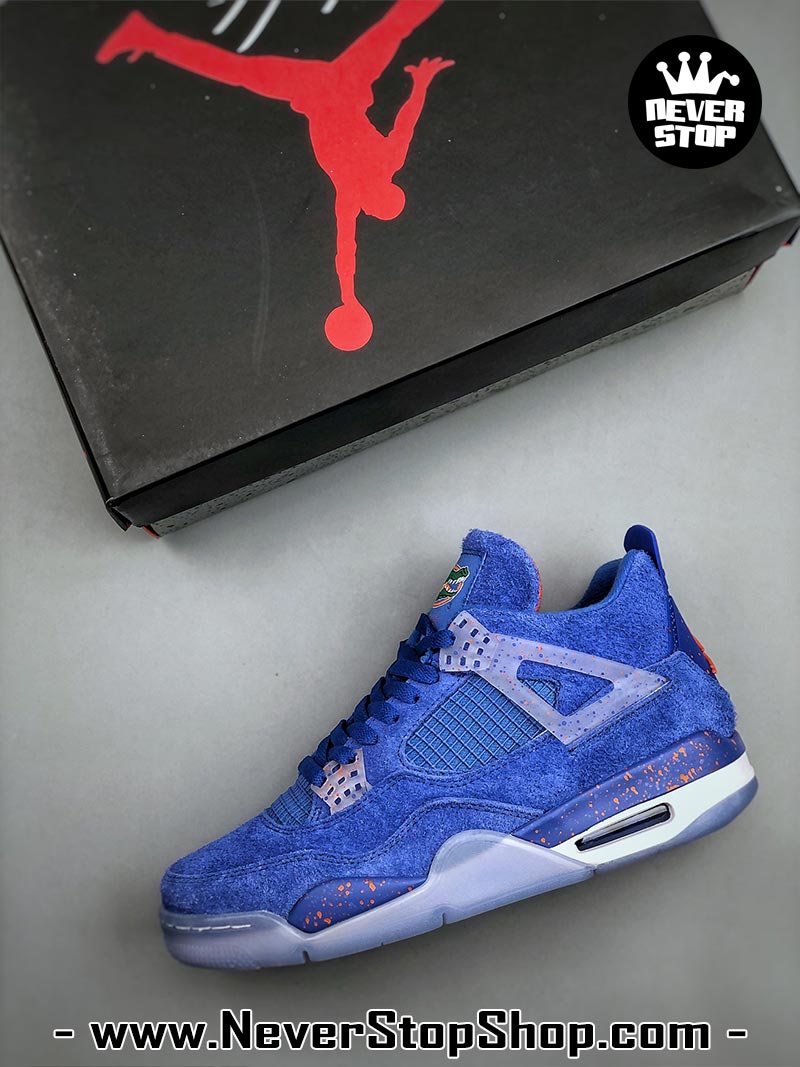Giày thể thao Nike Air Jordan 4 Xanh Dương hàng đẹp siêu cấp like auth replica 1:1 giá rẻ tại NeverStop Sneaker Shop Quận 3 HCM