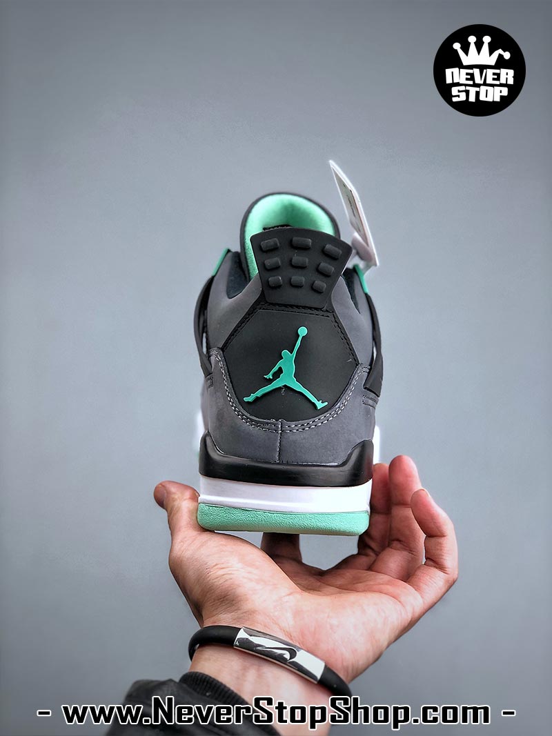 Giày thể thao Nike Air Jordan 4 Xám Xanh Lá hàng đẹp siêu cấp like auth replica 1:1 giá rẻ tại NeverStop Sneaker Shop Quận 3 HCM