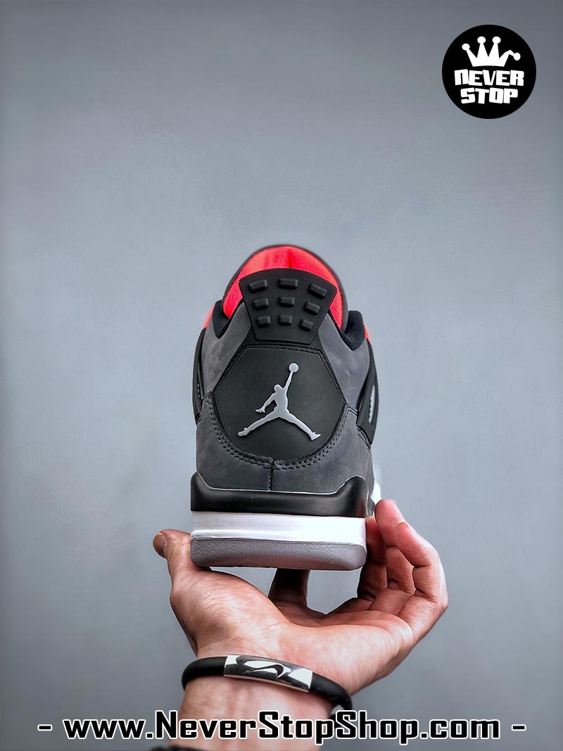 Giày thể thao Nike Air Jordan 4 Xám Đỏ hàng đẹp siêu cấp like auth replica 1:1 giá rẻ tại NeverStop Sneaker Shop Quận 3 HCM