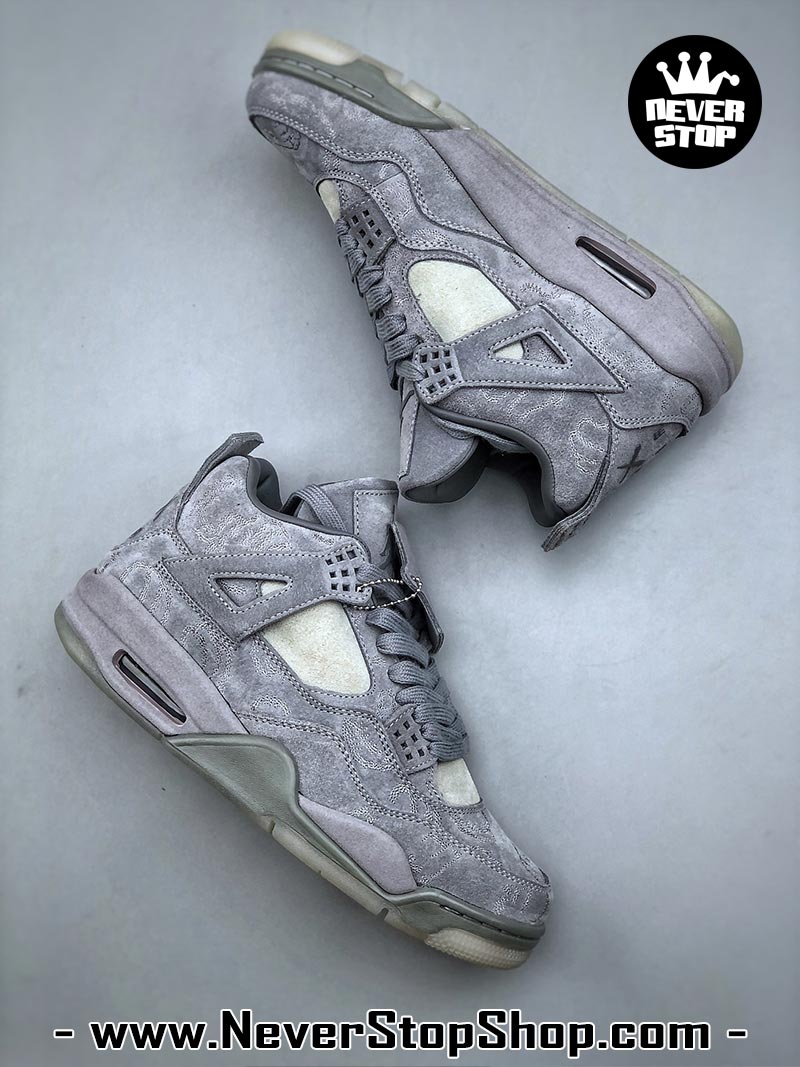 Giày thể thao Nike Air Jordan 4 Xám hàng đẹp siêu cấp like auth replica 1:1 giá rẻ tại NeverStop Sneaker Shop Quận 3 HCM