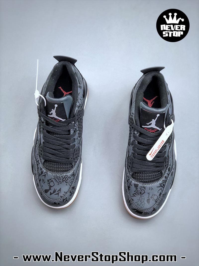 Giày thể thao Nike Air Jordan 4 Xám Đen hàng đẹp siêu cấp like auth replica 1:1 giá rẻ tại NeverStop Sneaker Shop Quận 3 HCM