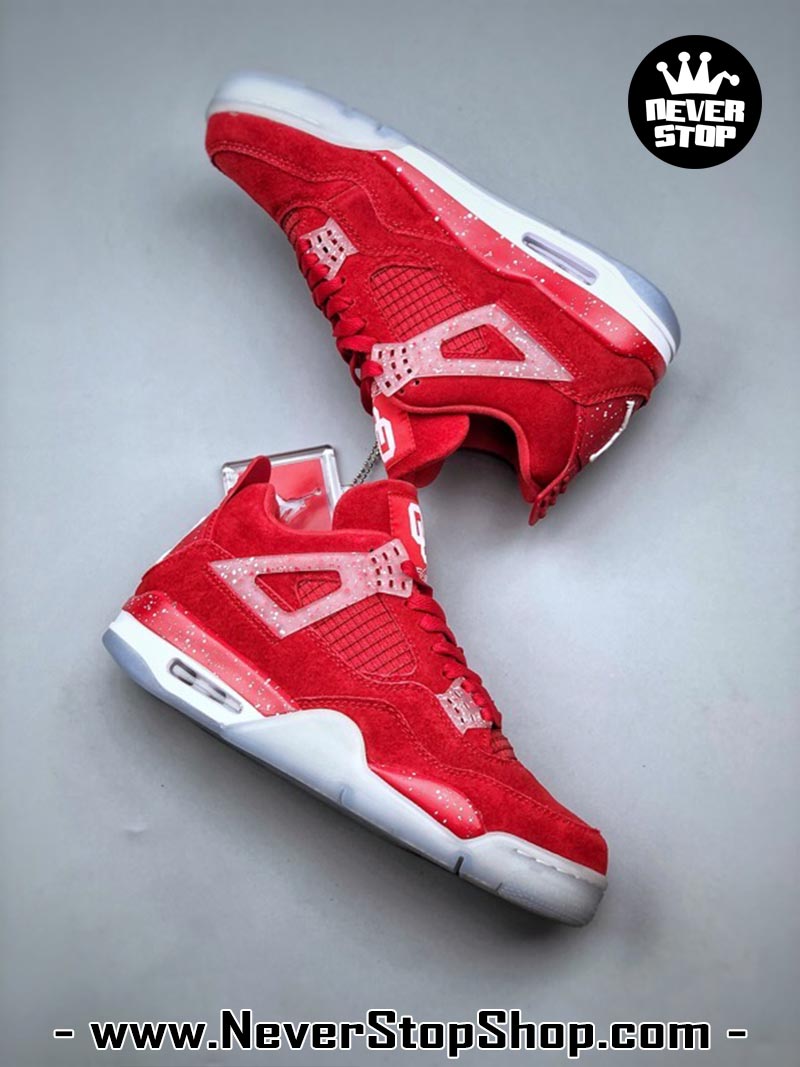 Giày thể thao Nike Air Jordan 4 Đỏ Trắng hàng đẹp siêu cấp like auth replica 1:1 giá rẻ tại NeverStop Sneaker Shop Quận 3 HCM