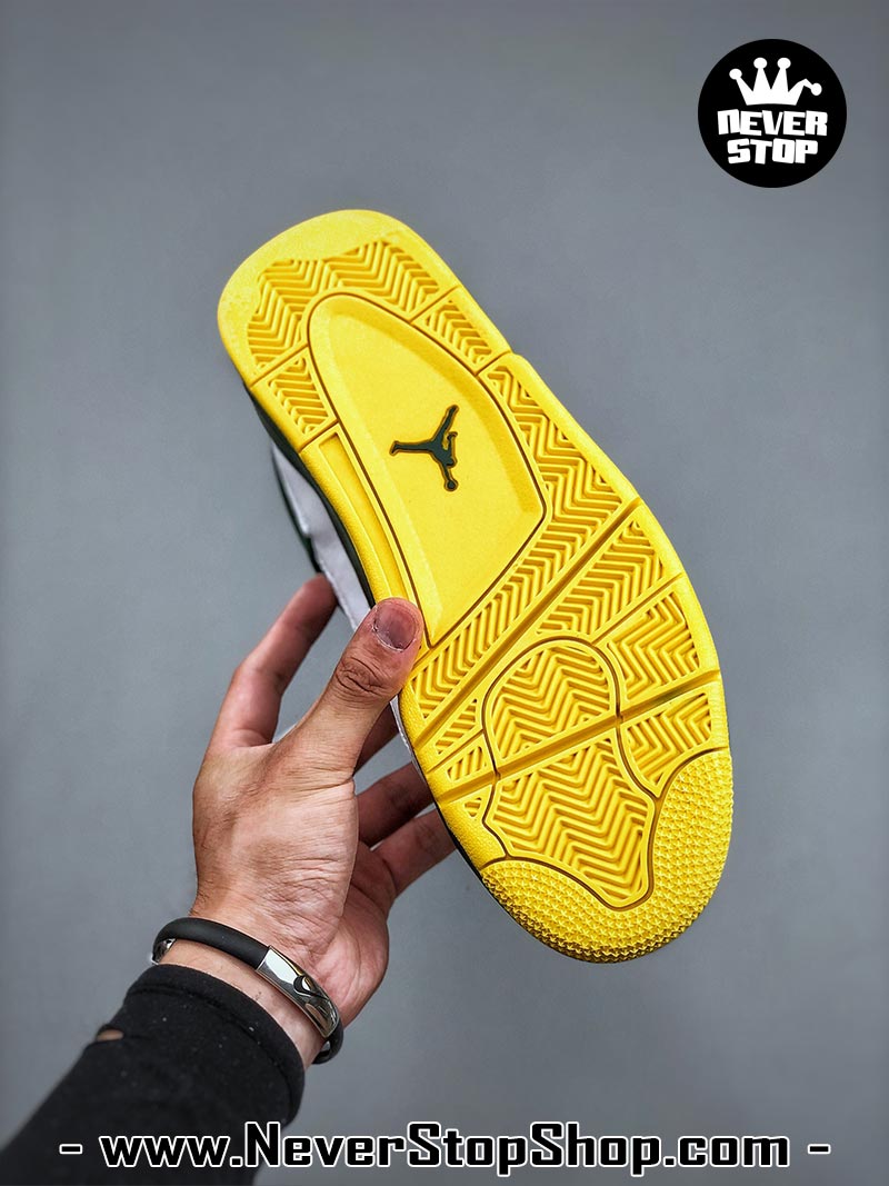 Giày thể thao Nike Air Jordan 4 Trắng Xanh Lá hàng đẹp siêu cấp like auth replica 1:1 giá rẻ tại NeverStop Sneaker Shop Quận 3 HCM