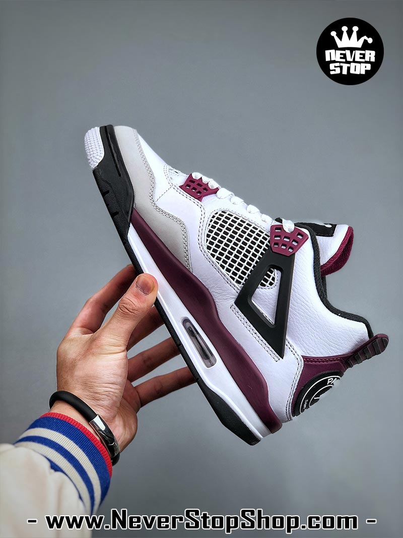 Giày thể thao Nike Air Jordan 4 Trắng Tím hàng đẹp siêu cấp like auth replica 1:1 giá rẻ tại NeverStop Sneaker Shop Quận 3 HCM