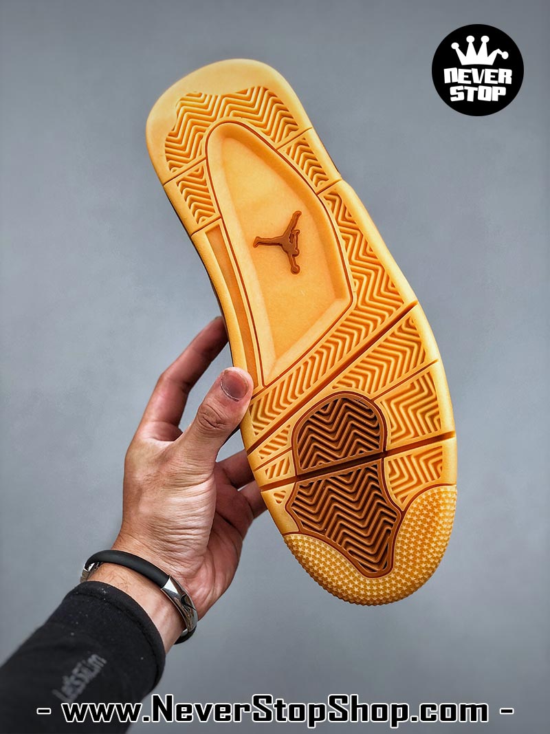 Giày thể thao Nike Air Jordan 4 Nâu Vàng hàng đẹp siêu cấp like auth replica 1:1 giá rẻ tại NeverStop Sneaker Shop Quận 3 HCM