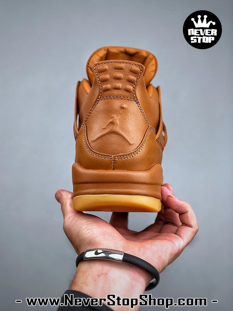 Giày thể thao Nike Air Jordan 4 Nâu Vàng hàng đẹp siêu cấp like auth replica 1:1 giá rẻ tại NeverStop Sneaker Shop Quận 3 HCM