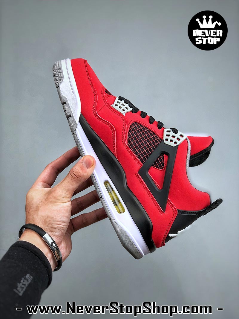 Giày thể thao Nike Air Jordan 4 Đỏ Đen hàng đẹp siêu cấp like auth replica 1:1 giá rẻ tại NeverStop Sneaker Shop Quận 3 HCM