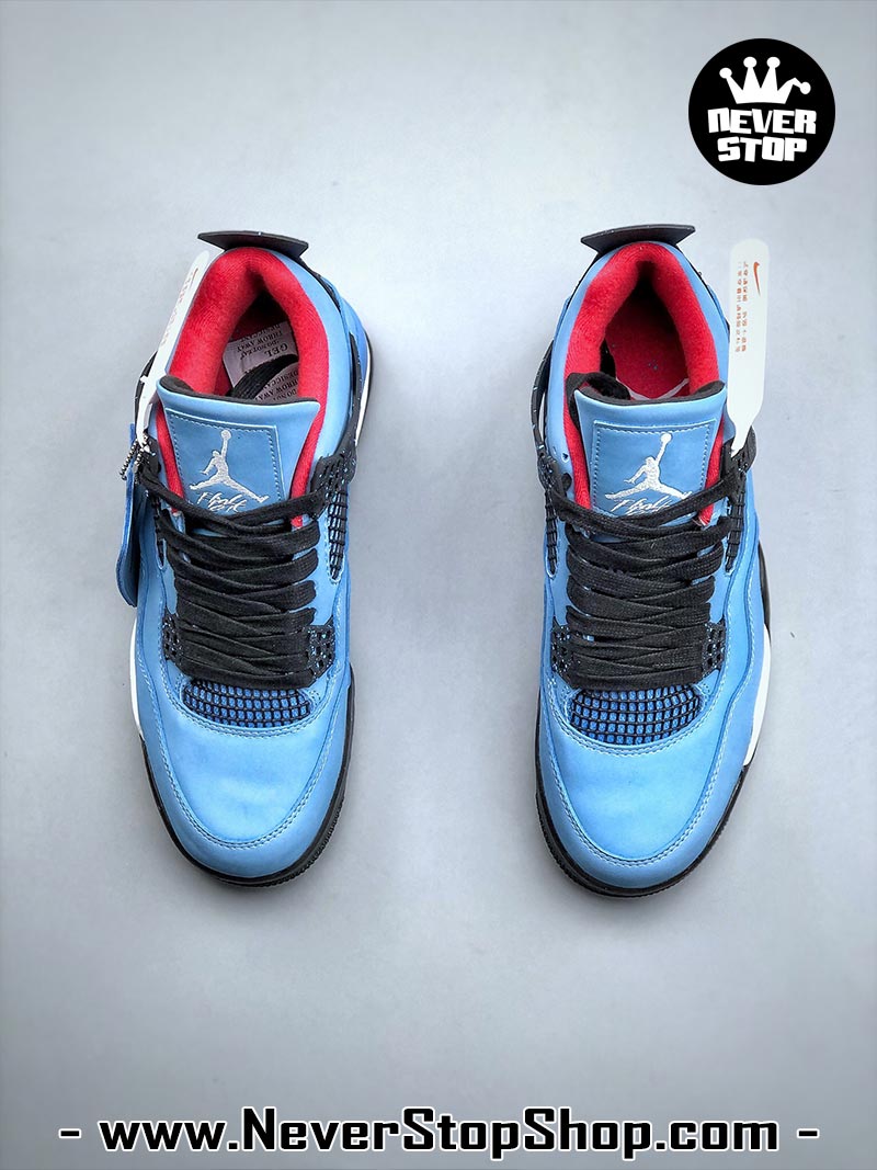 Giày thể thao Nike Air Jordan 4 Xanh Dương Đen hàng đẹp siêu cấp like auth replica 1:1 giá rẻ tại NeverStop Sneaker Shop Quận 3 HCM
