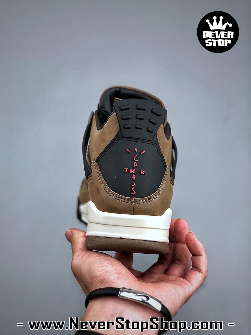 Giày thể thao Nike Air Jordan 4 Nâu Đen hàng đẹp siêu cấp like auth replica 1:1 giá rẻ tại NeverStop Sneaker Shop Quận 3 HCM