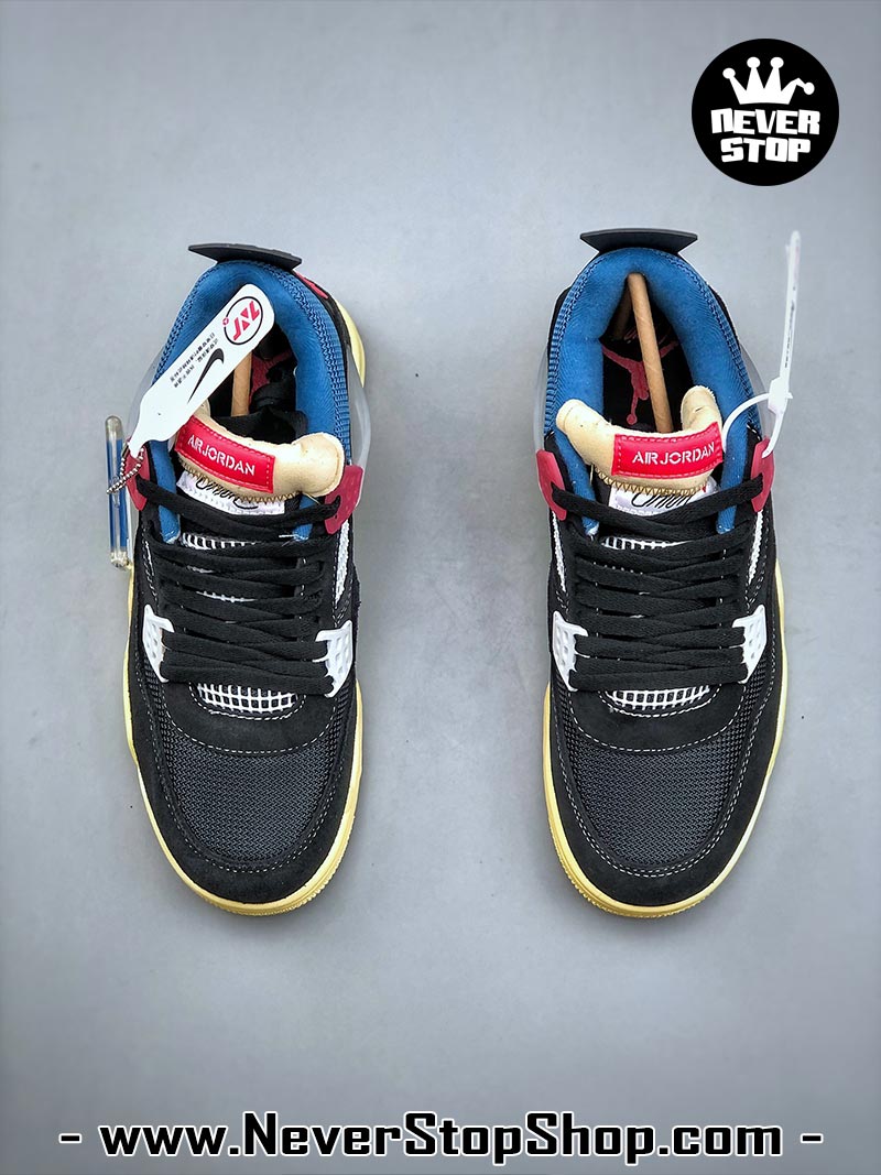 Giày thể thao Nike Air Jordan 4 Đen Vàng hàng đẹp siêu cấp like auth replica 1:1 giá rẻ tại NeverStop Sneaker Shop Quận 3 HCM