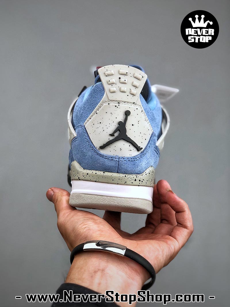 Giày thể thao Nike Air Jordan 4 Xanh Dương Xám hàng đẹp siêu cấp like auth replica 1:1 giá rẻ tại NeverStop Sneaker Shop Quận 3 HCM