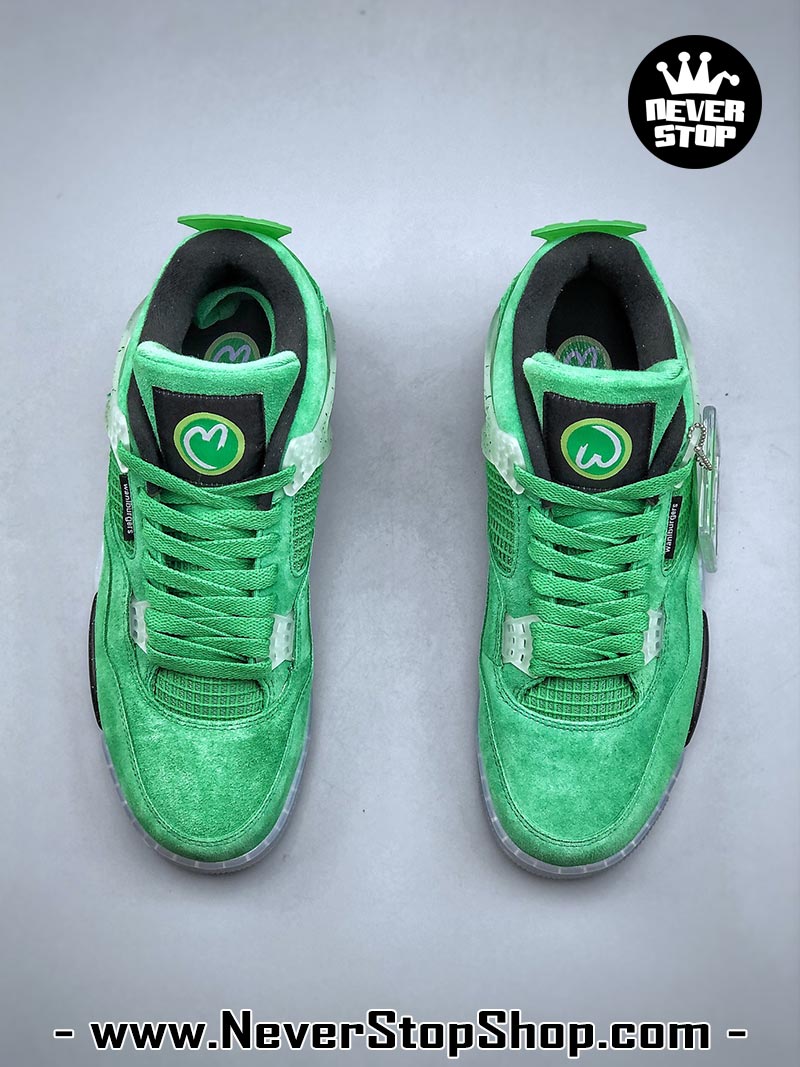 Giày thể thao Nike Air Jordan 4 Xanh Lá Đen hàng đẹp siêu cấp like auth replica 1:1 giá rẻ tại NeverStop Sneaker Shop Quận 3 HCM