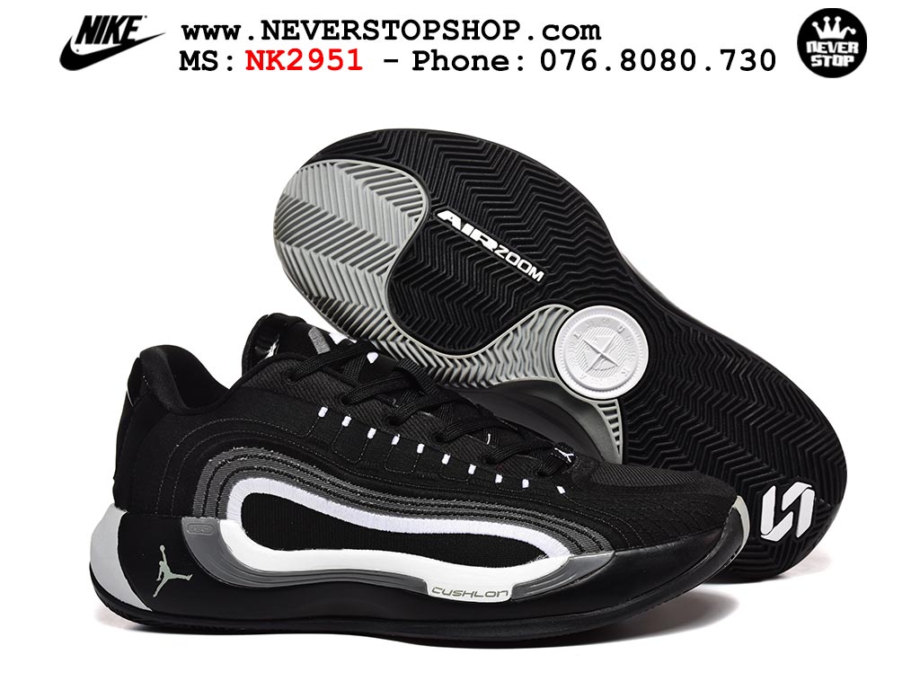 Giày bóng rổ Nike Jordan Luka 4 Đen Trắng nam nữ hàng đẹp chuẩn best quality batch rep 1:1 như chính hãng real giá rẻ tại NeverStop Sneaker Shop HCM