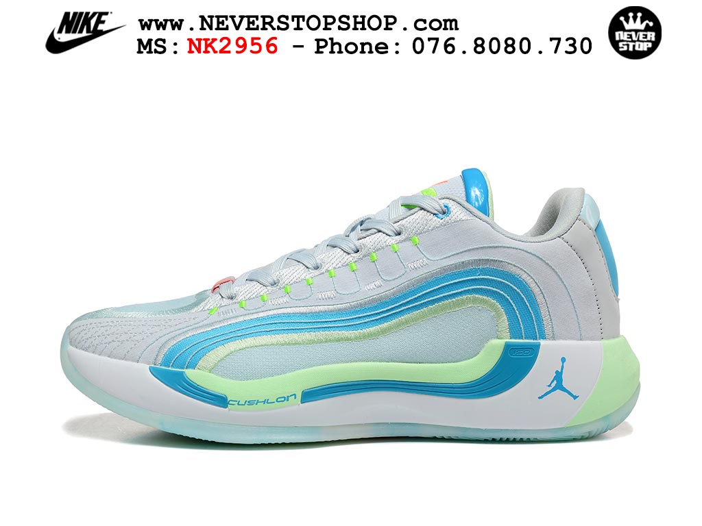 Giày bóng rổ NIKE JORDAN LUKA 4 LASER BLUE cổ thấp chuyên outdoor indoor, bản Replica 1:1 best quality like auth chất lượng tốt nhất tại NeverStop Sneaker Shop HCM Giày bóng rổ Nike Jordan Luka 4 Xám Xanh nam nữ hàng đẹp chuẩn best quality batch rep 1:1 như chính hãng real giá rẻ tại NeverStop Sneaker Shop HCM