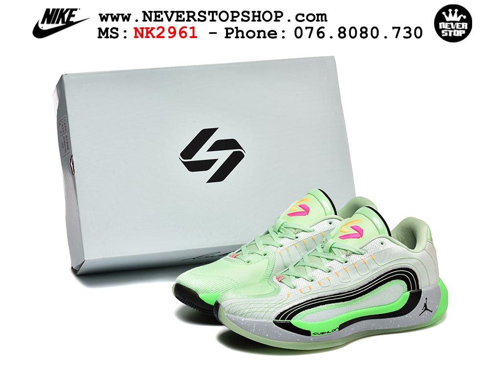 Giày bóng rổ NIKE JORDAN LUKA 4 SPACE NAVIGATOR cổ thấp chuyên outdoor indoor, bản Replica 1:1 best quality like auth chất lượng tốt nhất tại NeverStop Sneaker Shop HCM Giày bóng rổ Nike Jordan Luka 4 Xám Xanh Lá nam nữ hàng đẹp chuẩn best quality batch rep 1:1 như chính hãng real giá rẻ tại NeverStop Sneaker Shop HCM