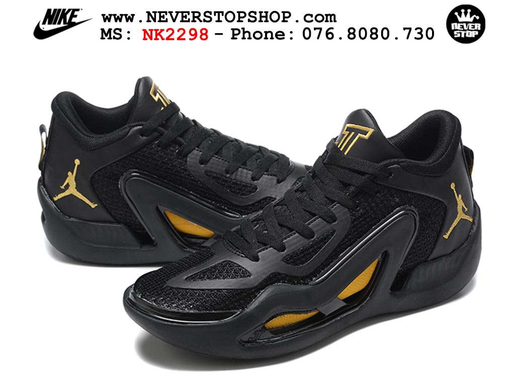 Giày bóng rổ nam Nike Jordan Tatum 1 JT 1 Đen Vàng hàng đẹp siêu cấp replica 1:1 giá rẻ tại NeverStop Sneaker Shop Hồ Chí Minh