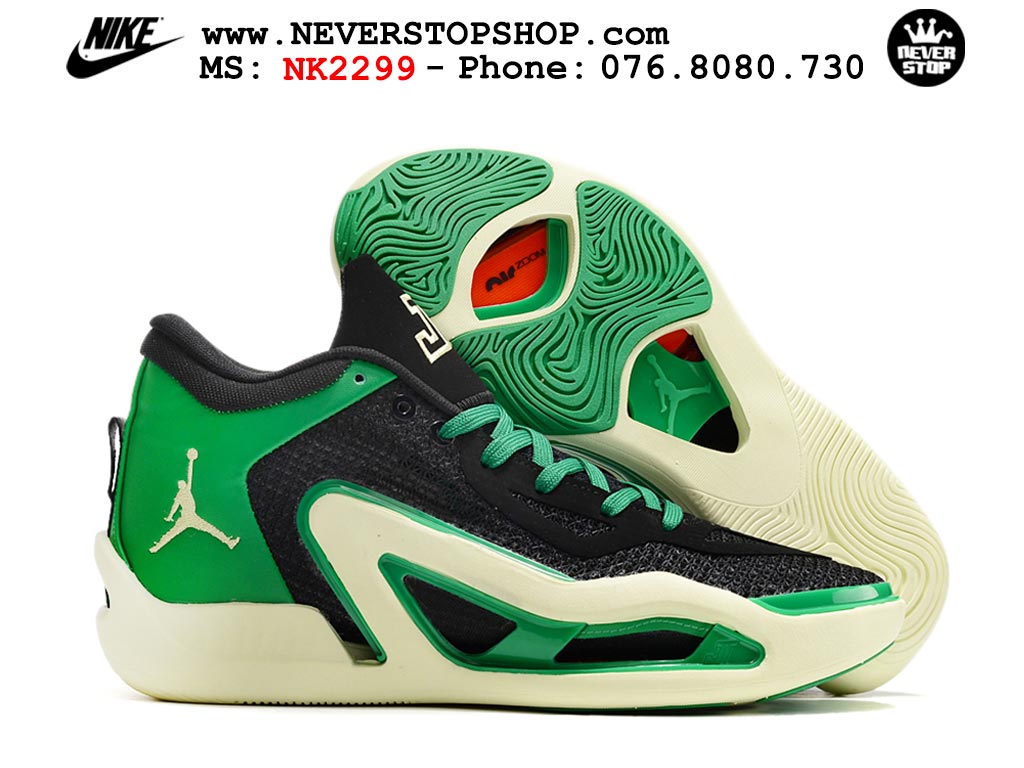 Giày bóng rổ nam Nike Jordan Tatum 1 JT 1 Đen Xanh Lá hàng đẹp siêu cấp replica 1:1 giá rẻ tại NeverStop Sneaker Shop Hồ Chí Minh