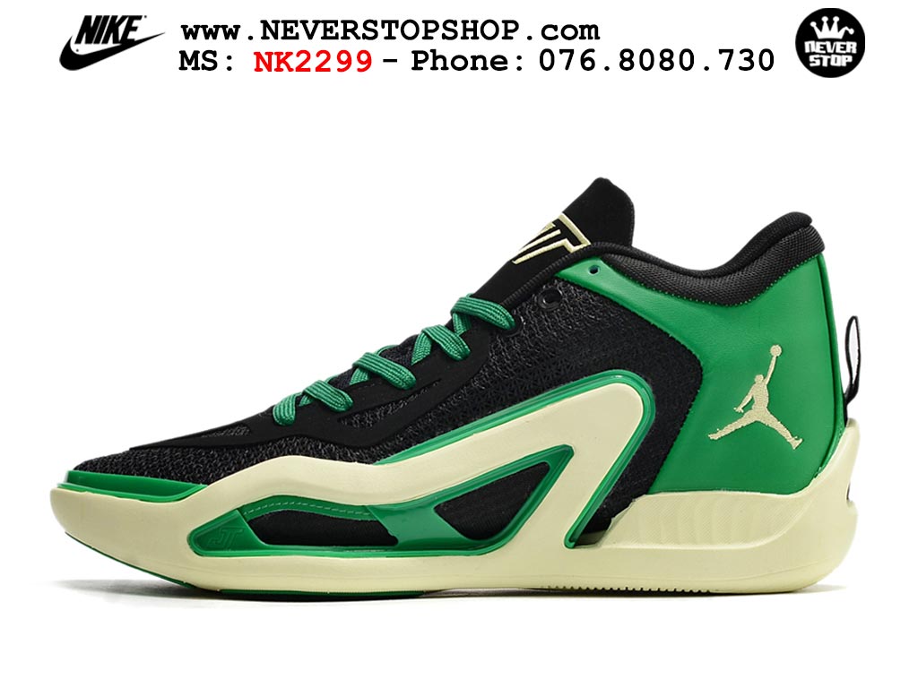 Giày bóng rổ nam Nike Jordan Tatum 1 JT 1 Đen Xanh Lá hàng đẹp siêu cấp replica 1:1 giá rẻ tại NeverStop Sneaker Shop Hồ Chí Minh