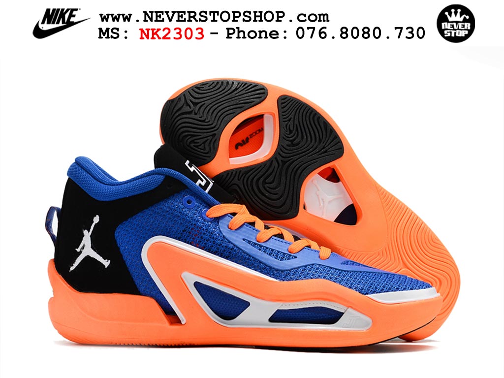 Giày bóng rổ nam Nike Jordan Tatum 1 JT 1 Xanh Dương Cam hàng đẹp siêu cấp replica 1:1 giá rẻ tại NeverStop Sneaker Shop Hồ Chí Minh