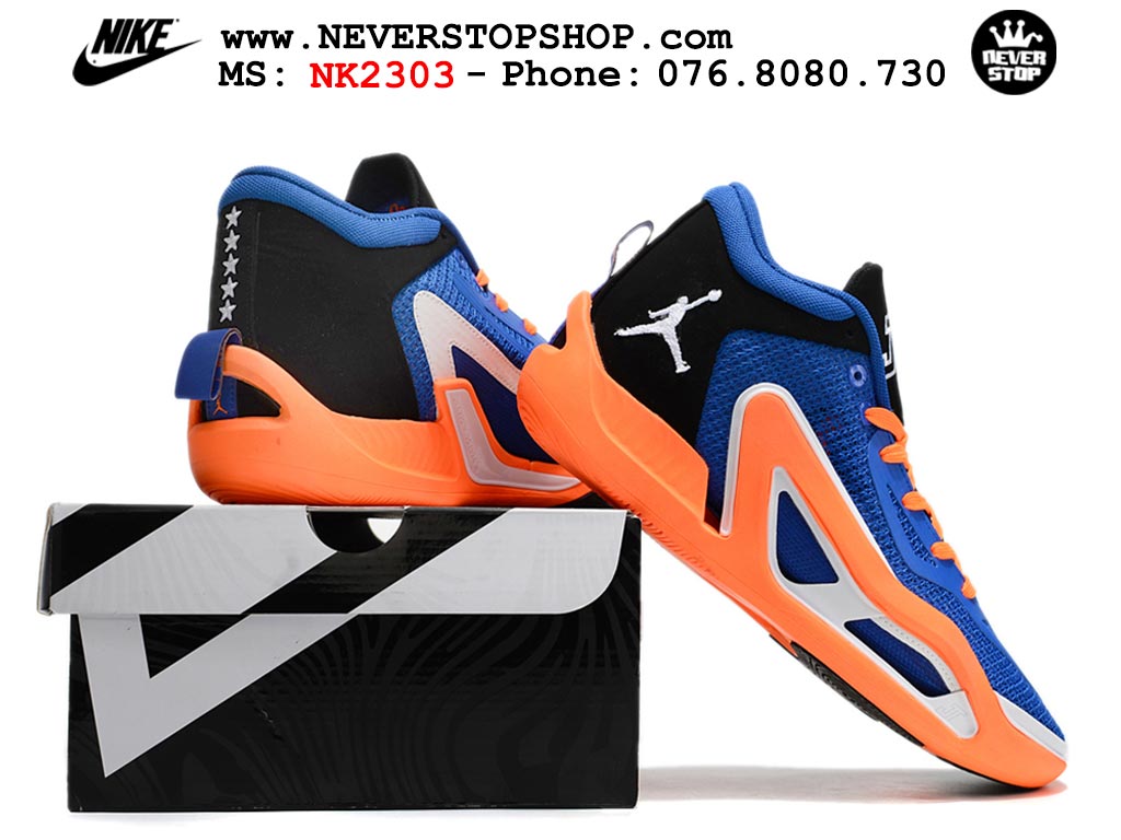 Giày bóng rổ nam Nike Jordan Tatum 1 JT 1 Xanh Dương Cam hàng đẹp siêu cấp replica 1:1 giá rẻ tại NeverStop Sneaker Shop Hồ Chí Minh