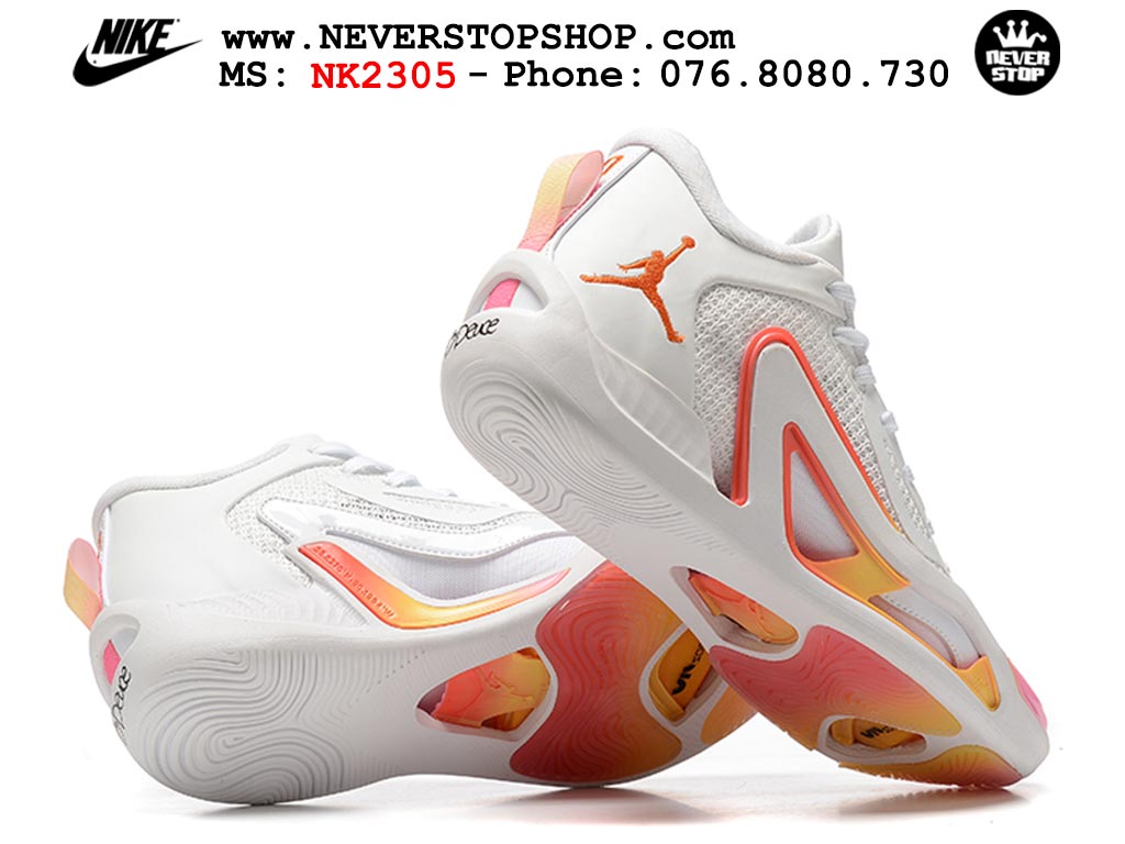 Giày bóng rổ nam Nike Jordan Tatum 1 JT 1 Trắng Cam hàng đẹp siêu cấp replica 1:1 giá rẻ tại NeverStop Sneaker Shop Hồ Chí Minh
