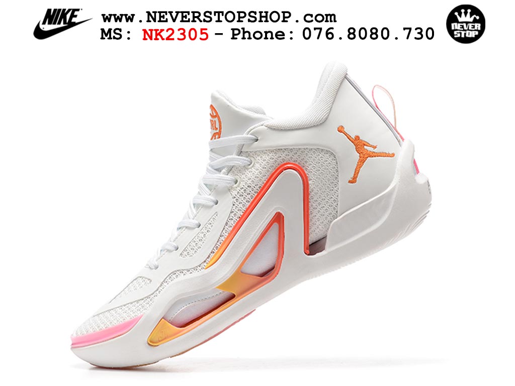 Giày bóng rổ nam Nike Jordan Tatum 1 JT 1 Trắng Cam hàng đẹp siêu cấp replica 1:1 giá rẻ tại NeverStop Sneaker Shop Hồ Chí Minh
