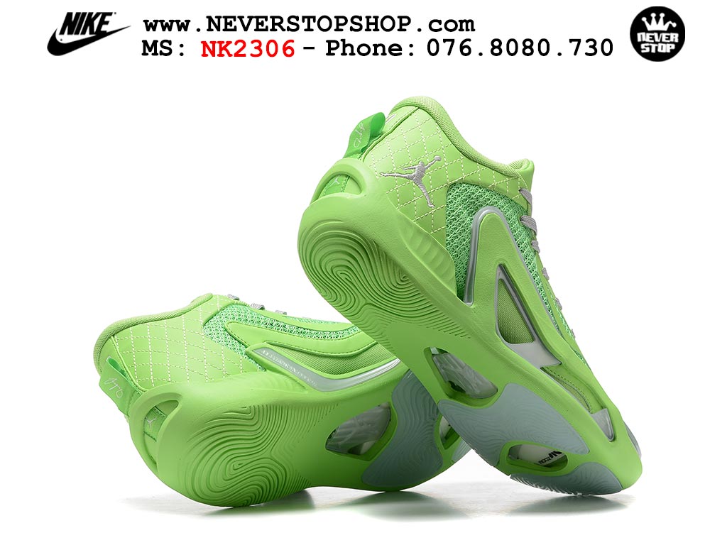 Giày bóng rổ nam Nike Jordan Tatum 1 JT 1 Xanh Lá Xám hàng đẹp siêu cấp replica 1:1 giá rẻ tại NeverStop Sneaker Shop Hồ Chí Minh