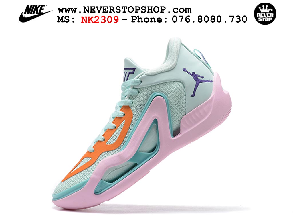 Giày bóng rổ nam Nike Jordan Tatum 1 JT 1 Xanh Hồng hàng đẹp siêu cấp replica 1:1 giá rẻ tại NeverStop Sneaker Shop Hồ Chí Minh