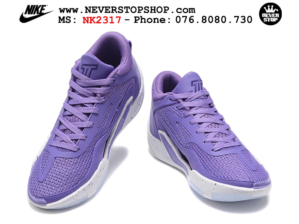 Giày bóng rổ nam Nike Jordan Tatum 1 JT 1 Tím Trắng hàng đẹp siêu cấp replica 1:1 giá rẻ tại NeverStop Sneaker Shop Hồ Chí Minh